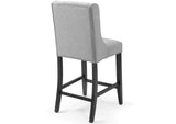 EEI-3739-LGR Baronet Tufted Button Upholstered Fabric Counter Stool By Modway
