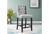 EEI-3739-LGR Baronet Tufted Button Upholstered Fabric Counter Stool By Modway