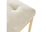 EEI-3743-GLD-BEI Privy Gold Stainless Steel Upholstered Fabric Dining Accent Chair By Modway