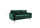 EEI-3764-GRN Valour Performance Velvet Sofa By Modway