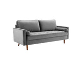 EEI-3764-GRY Valour Performance Velvet Sofa By Modway