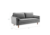 EEI-3764-GRY Valour Performance Velvet Sofa By Modway