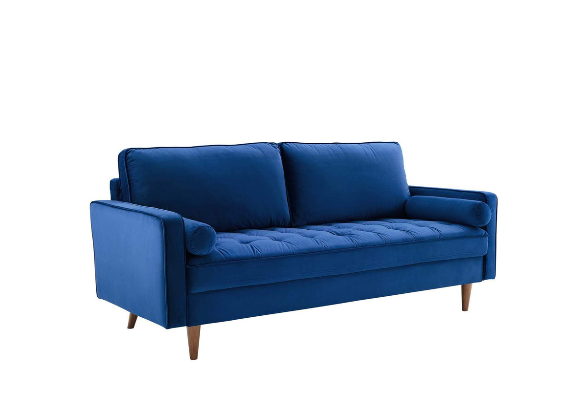 EEI-3764-NAV Valour Performance Velvet Sofa By Modway