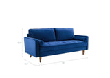 EEI-3764-NAV Valour Performance Velvet Sofa By Modway