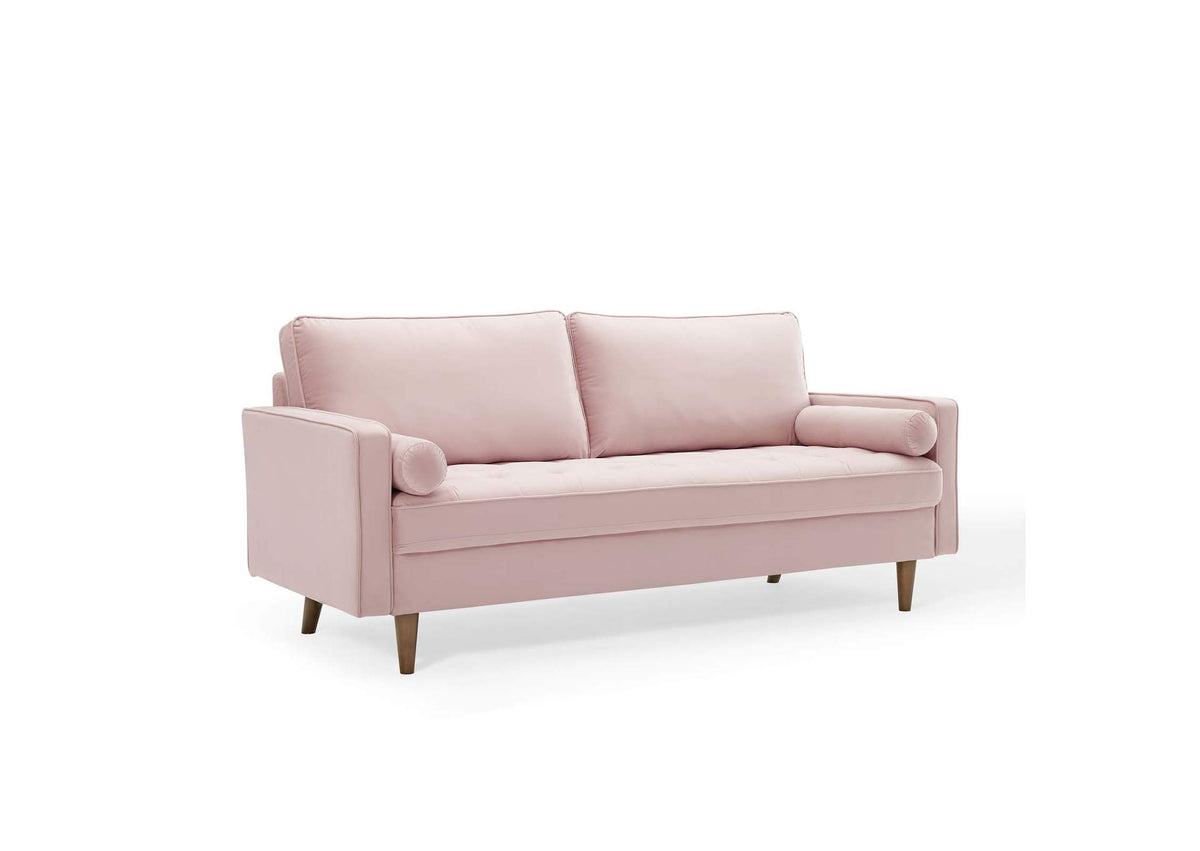 EEI-3764-PNK Valour Performance Velvet Sofa By Modway