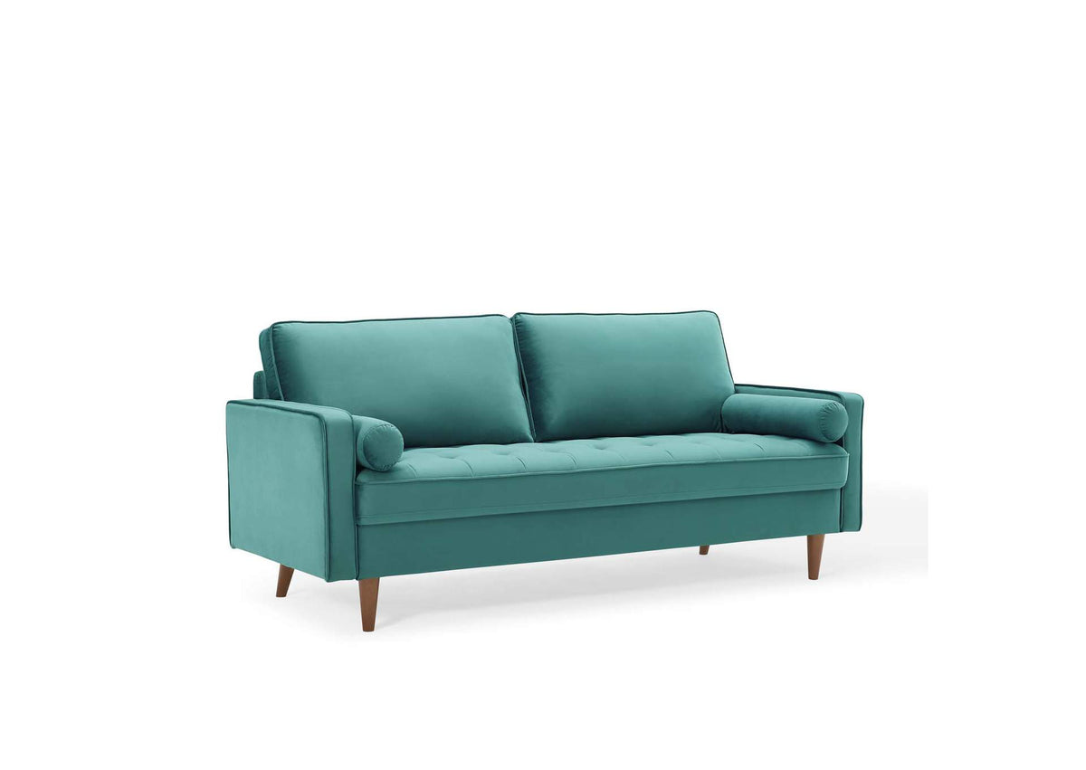 EEI-3764-TEA Valour Performance Velvet Sofa By Modway