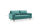 EEI-3764-TEA Valour Performance Velvet Sofa By Modway