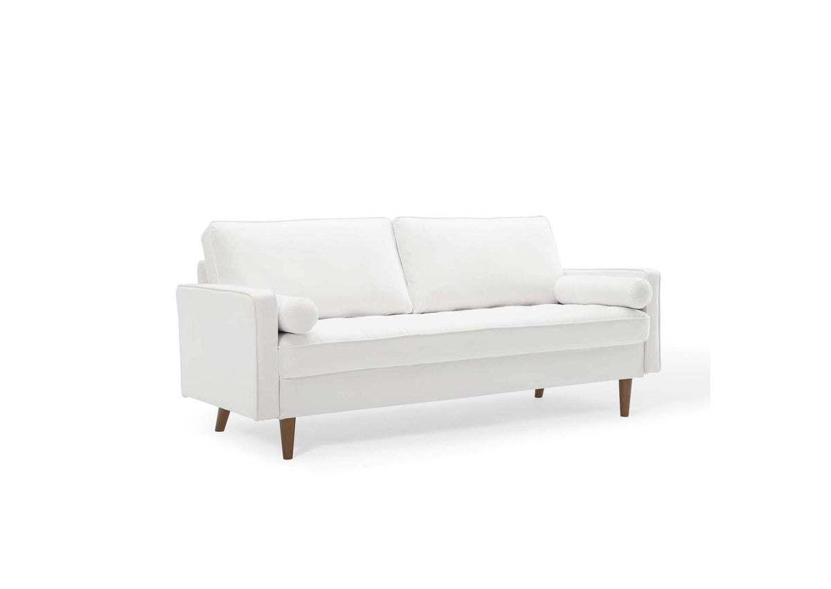 EEI-3764-WHI Valour Performance Velvet Sofa By Modway