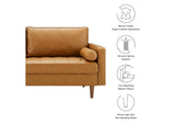 EEI-3765-TAN Valour Tufted Vegan Leather Sofa By Modway