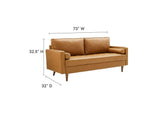 EEI-3765-TAN Valour Tufted Vegan Leather Sofa By Modway