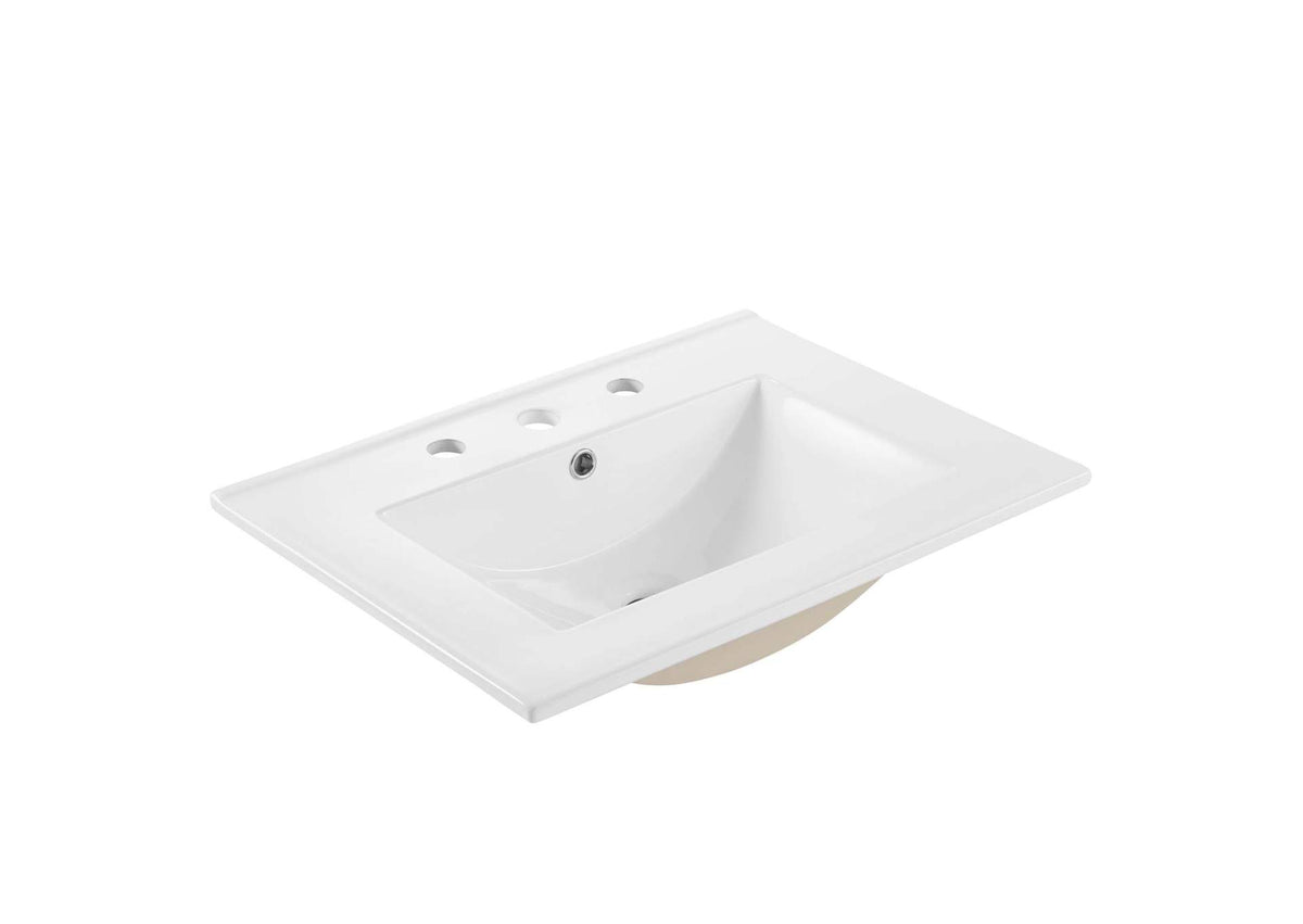 EEI-3766-WHI Cayman 24" Bathroom Sink By Modway