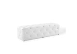 EEI-3769-WHI Amour 60" Tufted Button Entryway Faux Leather Bench By Modway