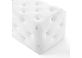 EEI-3769-WHI Amour 60" Tufted Button Entryway Faux Leather Bench By Modway