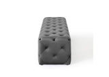 EEI-3772-GRY Amour 72" Tufted Button Entryway Performance Velvet Bench By Modway