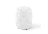 EEI-3777-WHI Amour Tufted Button Round Faux Leather Ottoman By Modway