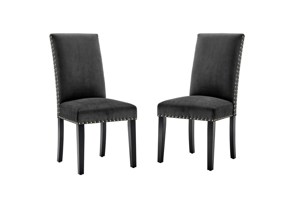 EEI-3779-CHA Parcel Performance Velvet Dining Side Chairs Set Of 2 By Modway