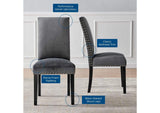 EEI-3779-CHA Parcel Performance Velvet Dining Side Chairs Set Of 2 By Modway