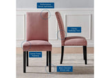 EEI-3779-DUS Parcel Performance Velvet Dining Side Chairs Set Of 2 By Modway