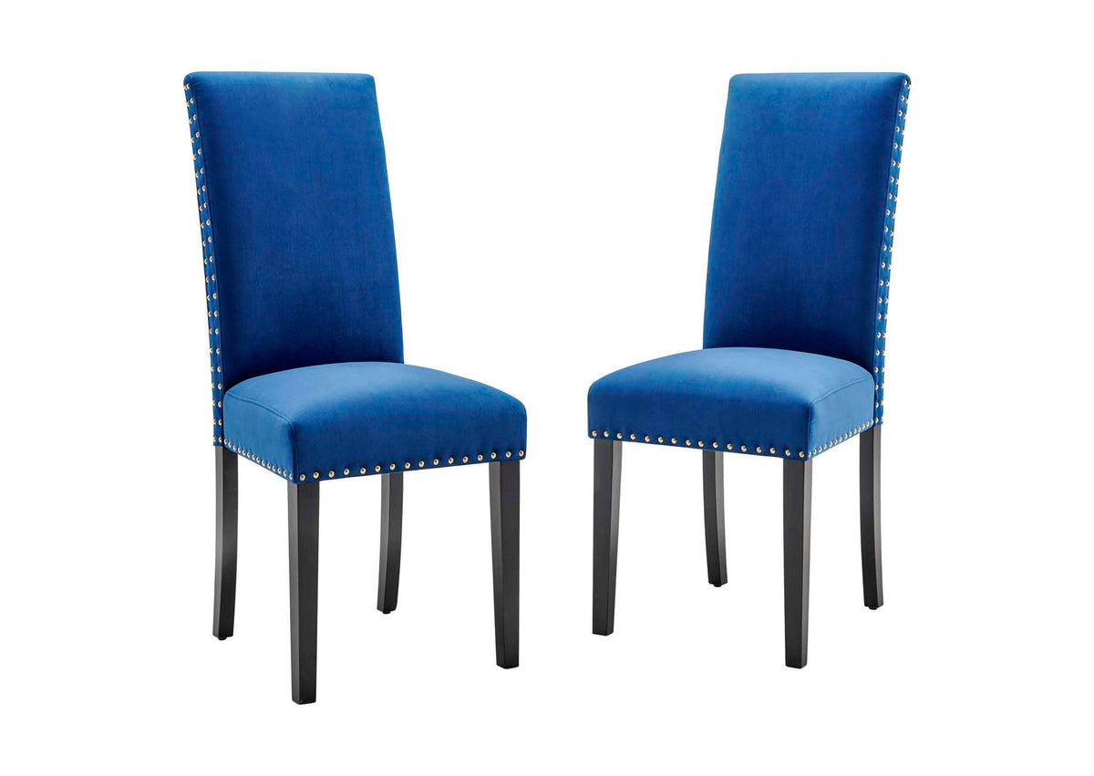 EEI-3779-NAV Parcel Performance Velvet Dining Side Chairs Set Of 2 By Modway