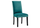 EEI-3779-TEA Parcel Performance Velvet Dining Side Chairs Set Of 2 By Modway