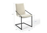 EEI-4489-BLK-BEI Pitch Upholstered Fabric Dining Armchair Set Of 2 By Modway