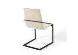 EEI-3800-BLK-BEI Pitch Upholstered Fabric Dining Armchair By Modway