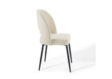 EEI-3801-BLK-BEI Rouse Upholstered Fabric Dining Side Chair By Modway