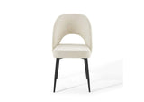 EEI-3801-BLK-BEI Rouse Upholstered Fabric Dining Side Chair By Modway