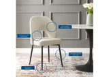 EEI-3801-BLK-BEI Rouse Upholstered Fabric Dining Side Chair By Modway