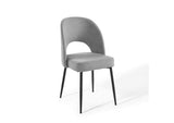 EEI-3801-BLK-LGR Rouse Upholstered Fabric Dining Side Chair By Modway