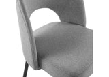 EEI-3801-BLK-LGR Rouse Upholstered Fabric Dining Side Chair By Modway