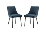 EEI-3809-BLK-AZU Viscount Upholstered Fabric Dining Chairs Set Of 2 By Modway