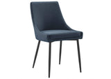 EEI-3809-BLK-AZU Viscount Upholstered Fabric Dining Chairs Set Of 2 By Modway