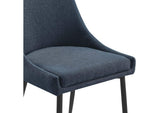 EEI-3809-BLK-AZU Viscount Upholstered Fabric Dining Chairs Set Of 2 By Modway