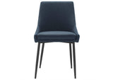 EEI-3809-BLK-AZU Viscount Upholstered Fabric Dining Chairs Set Of 2 By Modway