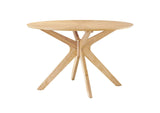EEI-3847-OAK Crossroads 47" Round Wood Dining Table By Modway