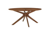 EEI-3848-WAL Crossroads 63" Oval Wood Dining Table By Modway