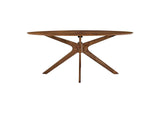 EEI-3849-WAL Crossroads 71" Oval Wood Dining Table By Modway