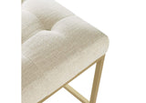 EEI-3852-GLD-BEI Privy Gold Stainless Steel Upholstered Fabric Counter Stool By Modway