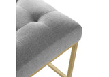 EEI-3852-GLD-LGR Privy Gold Stainless Steel Upholstered Fabric Counter Stool By Modway