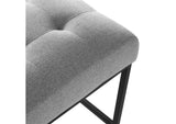 EEI-3854-BLK-LGR Privy Black Stainless Steel Upholstered Fabric Counter Stool By Modway