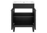 EEI-3860-BLK-WHI Render 24" Bathroom Vanity By Modway