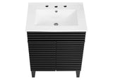 EEI-3860-BLK-WHI Render 24" Bathroom Vanity By Modway
