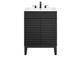 EEI-3860-BLK-WHI Render 24" Bathroom Vanity By Modway