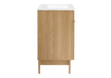 EEI-3860-OAK-WHI Render 24" Bathroom Vanity By Modway