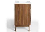 EEI-3860-WAL-WHI Render 24" Bathroom Vanity By Modway