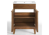 EEI-3860-WAL-WHI Render 24" Bathroom Vanity By Modway