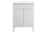 EEI-3860-WHI-WHI Render 24" Bathroom Vanity By Modway