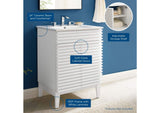 EEI-3860-WHI-WHI Render 24" Bathroom Vanity By Modway