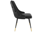 EEI-3907-BLK Adorn Tufted Performance Velvet Dining Side Chair By Modway